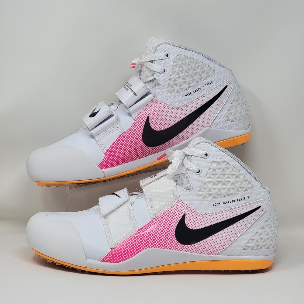 Nike Zoom Javelin Elite 3 Track White Pink Mens Size 12 AJ8119-101 New - Picture 3 of 10
